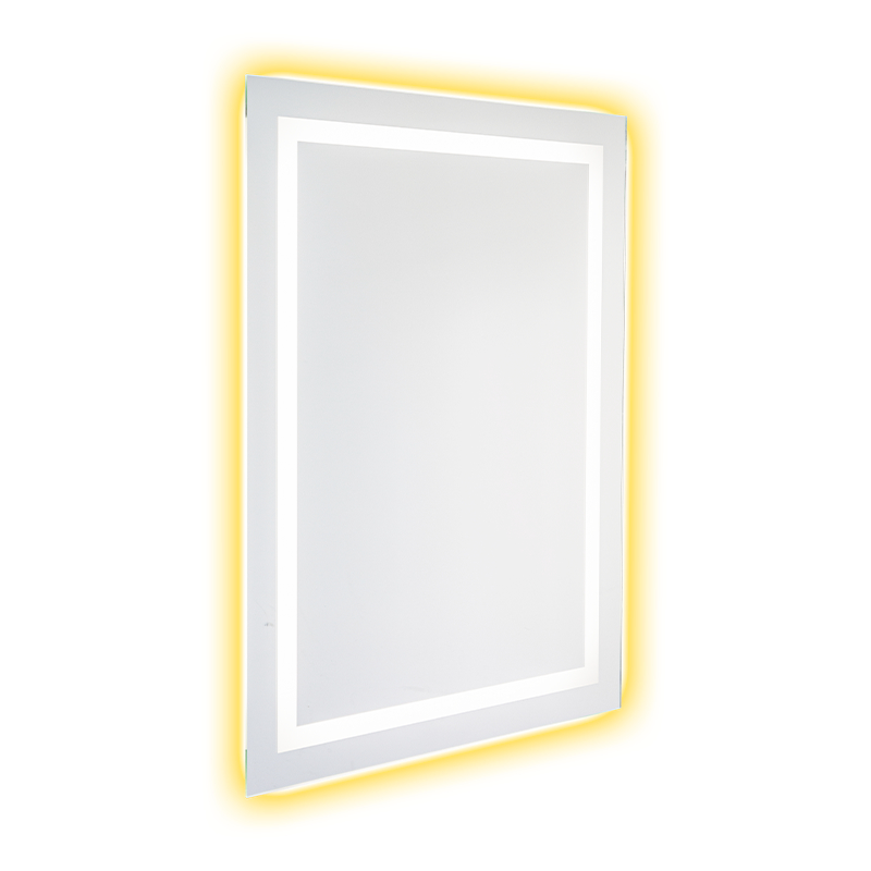 Aluminiowa rama LED Inteligentne przyciemnianie Odmgławianie Podświetlane lustro łazienkowe Aluminiowa rama LED Inteligentne przyciemnianie Odmgławianie Podświetlane lustro łazienkowe