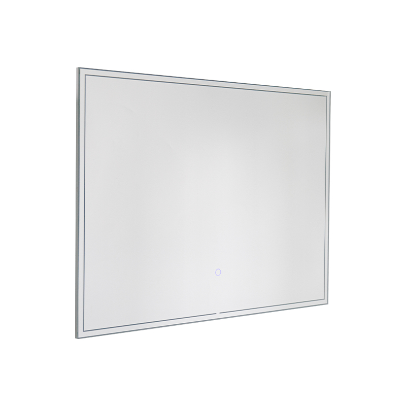 Aluminiowa rama LED Inteligentne przyciemnianie Odmgławianie Podświetlane lustro łazienkowe Aluminiowa rama LED Inteligentne przyciemnianie Odmgławianie Podświetlane lustro łazienkowe
